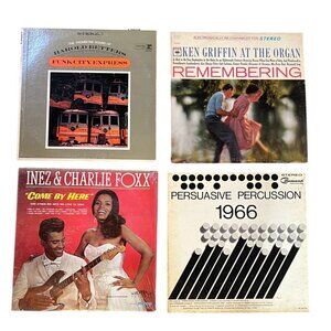 4 Vtg LPs: Funk City Express/Remembering/Come by Here/Persuasive Percussion 1966